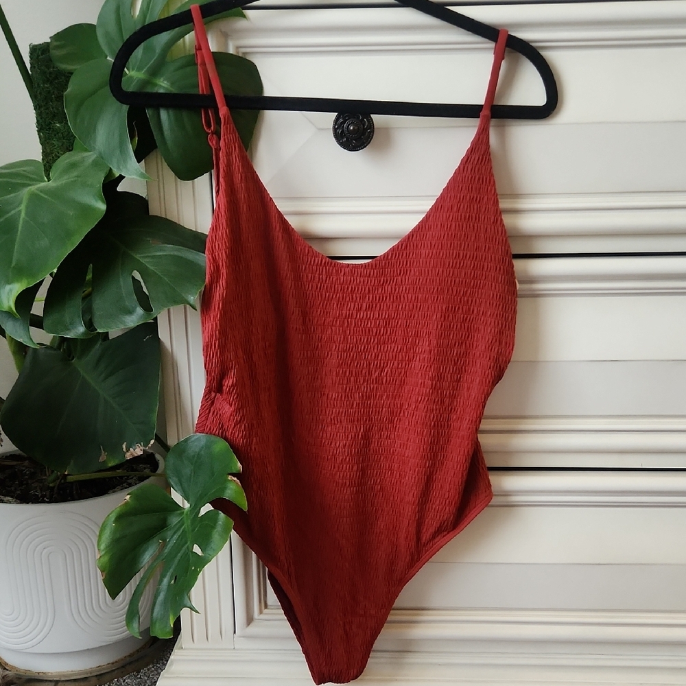 Aerie Rust Colored One Piece Swimsuit